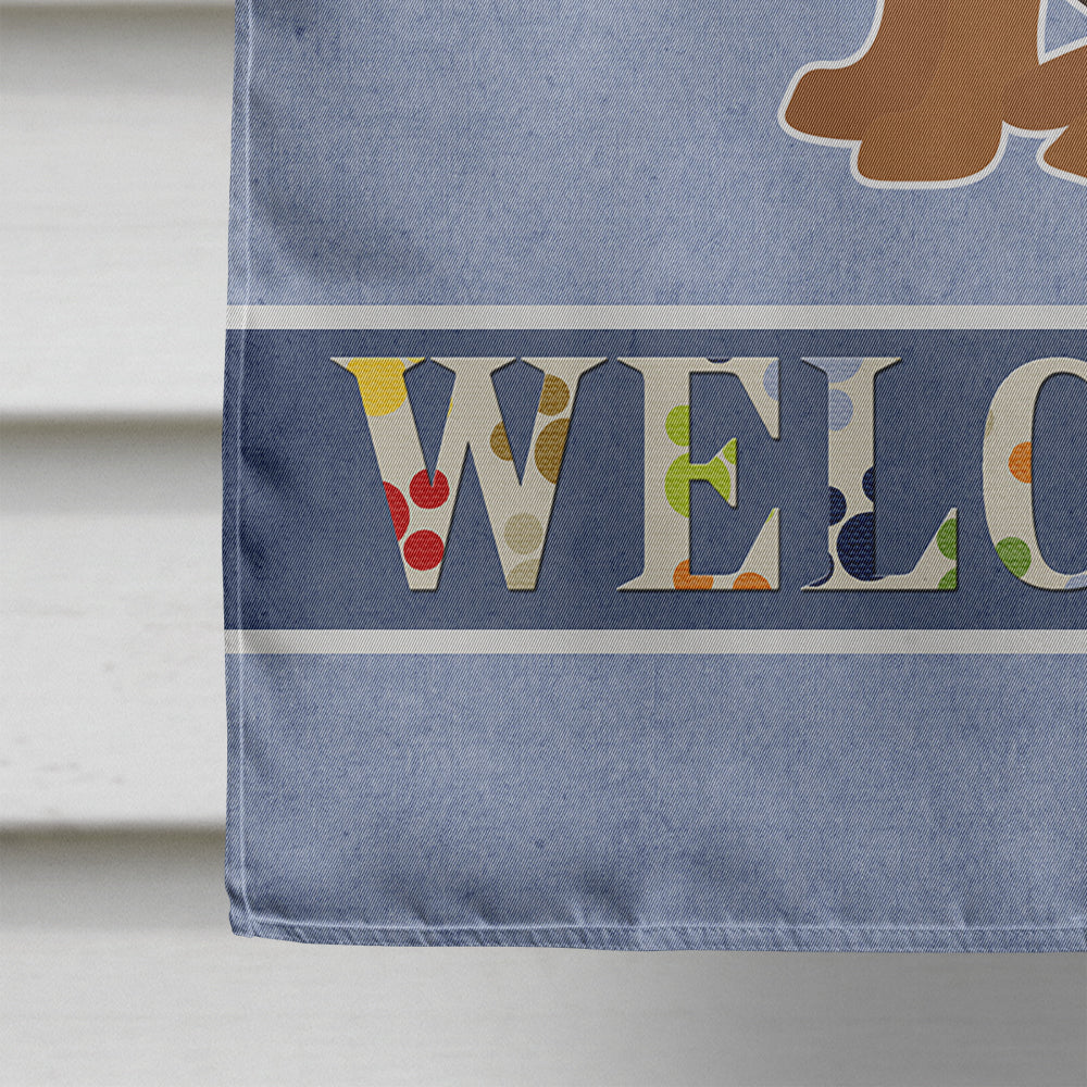 Persian Chihuahua Welcome House Flag 28x40 Porch Sleeve Pole Decorative Outside Yard Banner Artwork Wall Hanging, Polyester