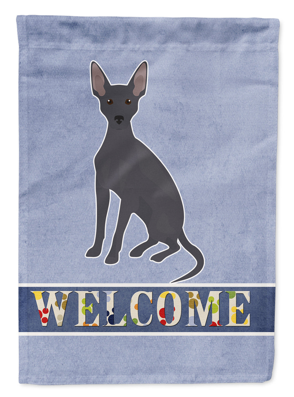 Peruvian Hairless Dog Welcome House Flag 28x40 Porch Sleeve Pole Decorative Outside Yard Banner Artwork Wall Hanging, Polyester