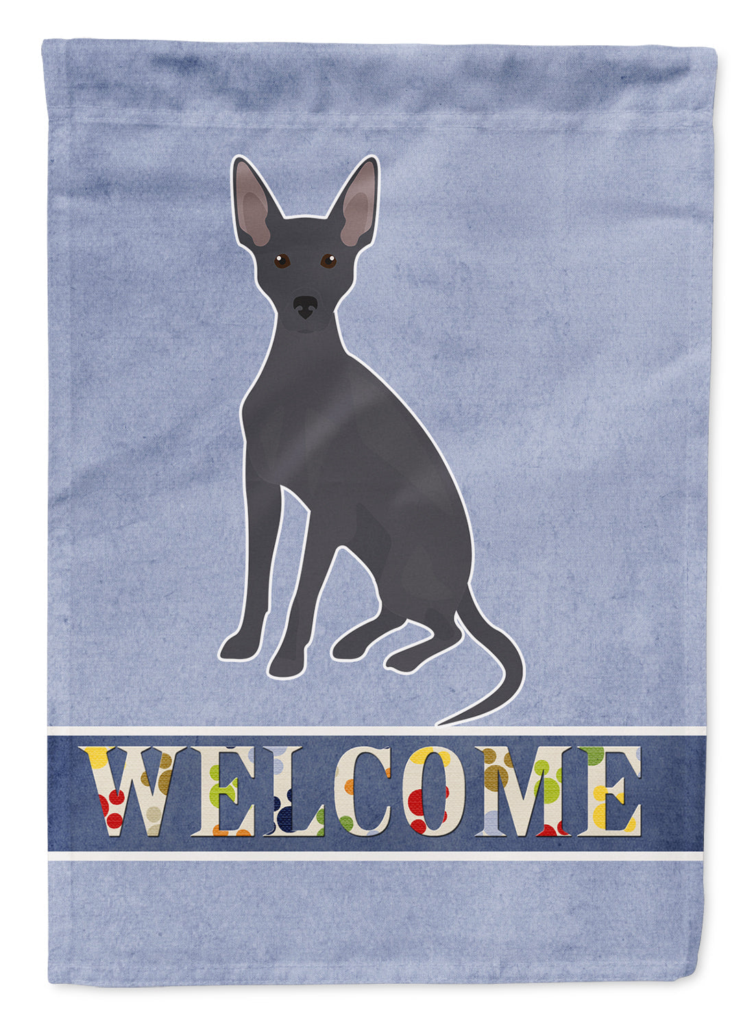 Peruvian Hairless Dog Welcome House Flag 28x40 Porch Sleeve Pole Decorative Outside Yard Banner Artwork Wall Hanging, Polyester