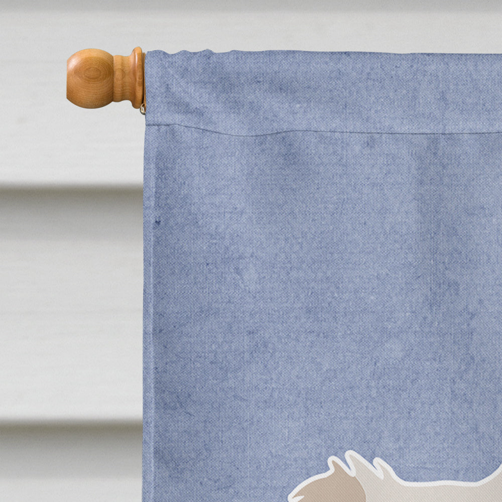 Small Greek Domestic Dog Kokoni #2 Welcome House Flag 28x40 Porch Sleeve Pole Decorative Outside Yard Banner Artwork Wall Hanging, Polyester