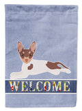 Toy Fox Terrier Welcome House Flag 28x40 Porch Sleeve Pole Decorative Outside Yard Banner Artwork Wall Hanging, Polyester