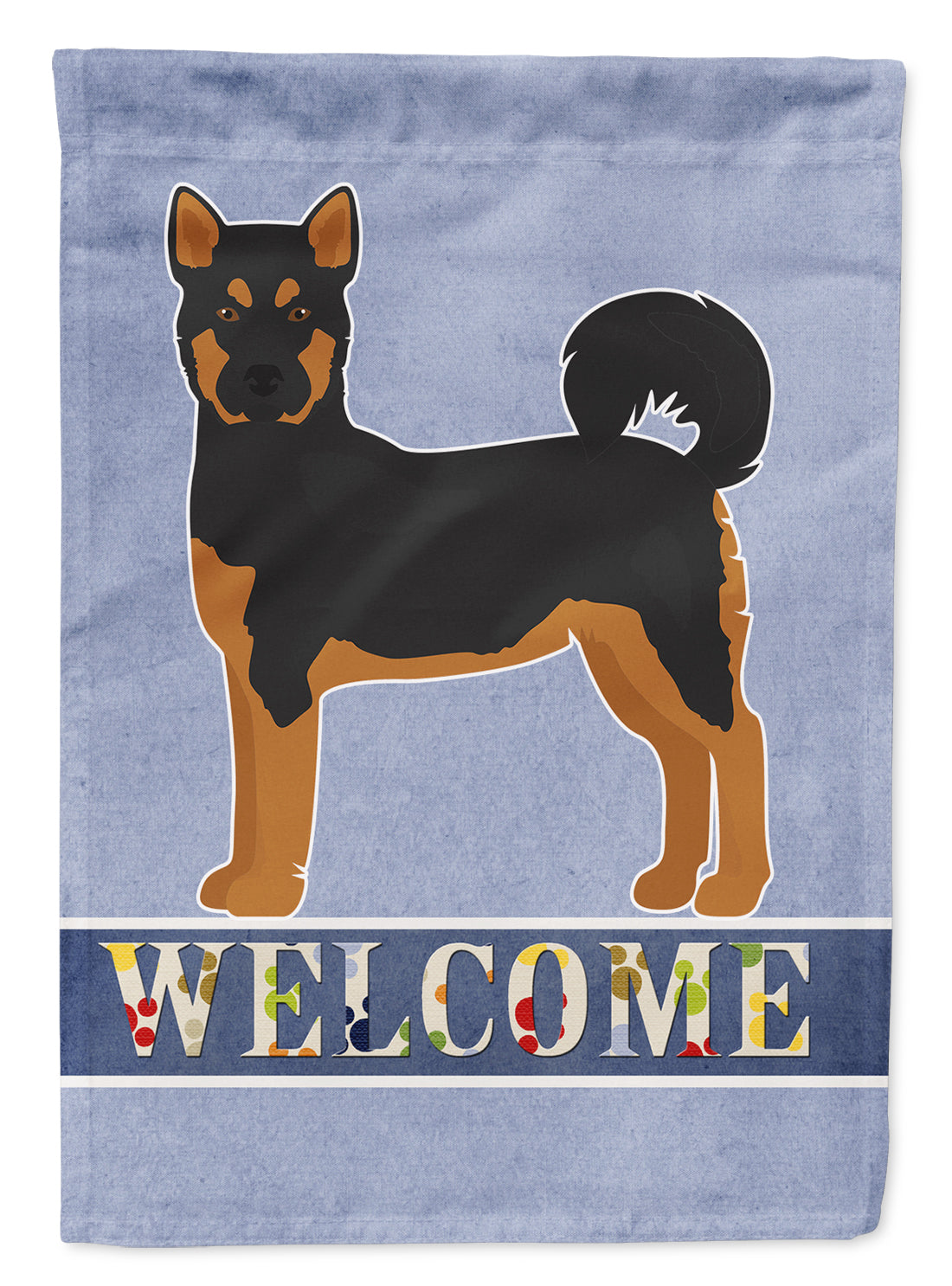 Akita Shepherd Black and Tan Welcome House Flag 28x40 Porch Sleeve Pole Decorative Outside Yard Banner Artwork Wall Hanging, Polyester