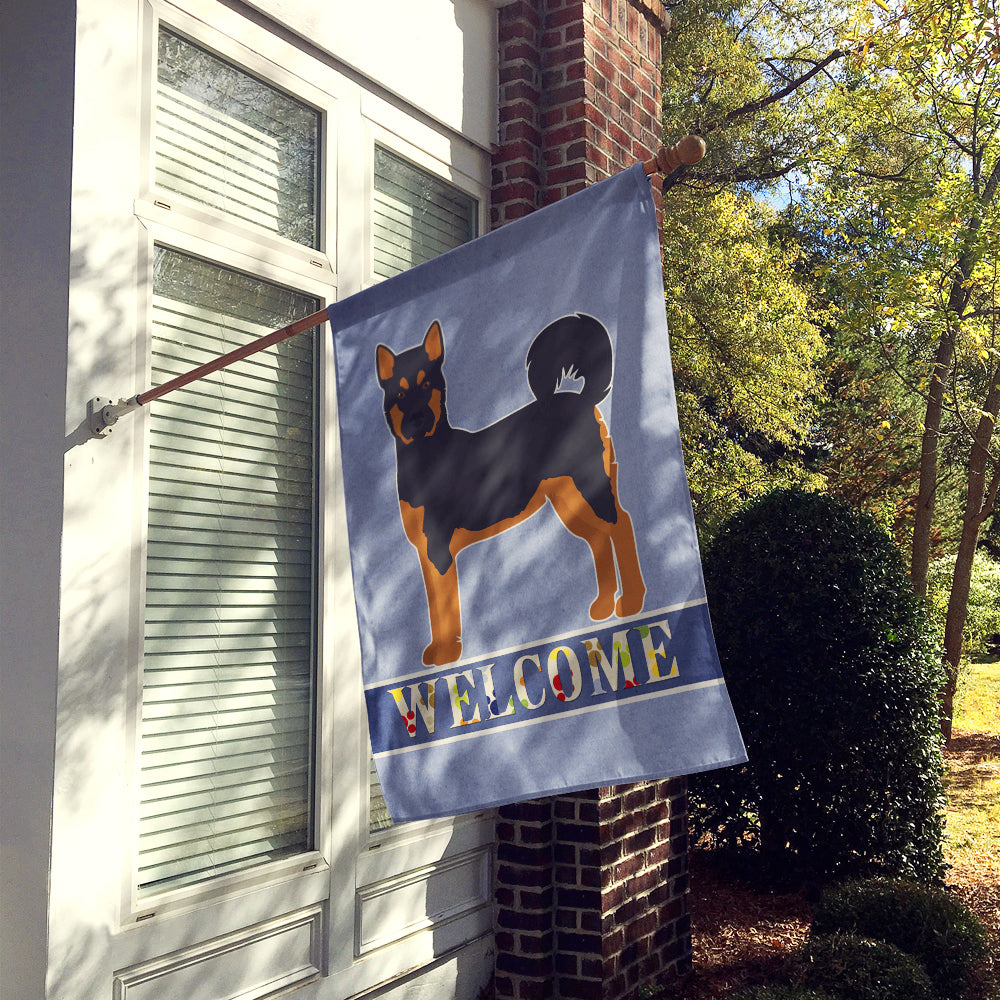 Akita Shepherd Black and Tan Welcome House Flag 28x40 Porch Sleeve Pole Decorative Outside Yard Banner Artwork Wall Hanging, Polyester