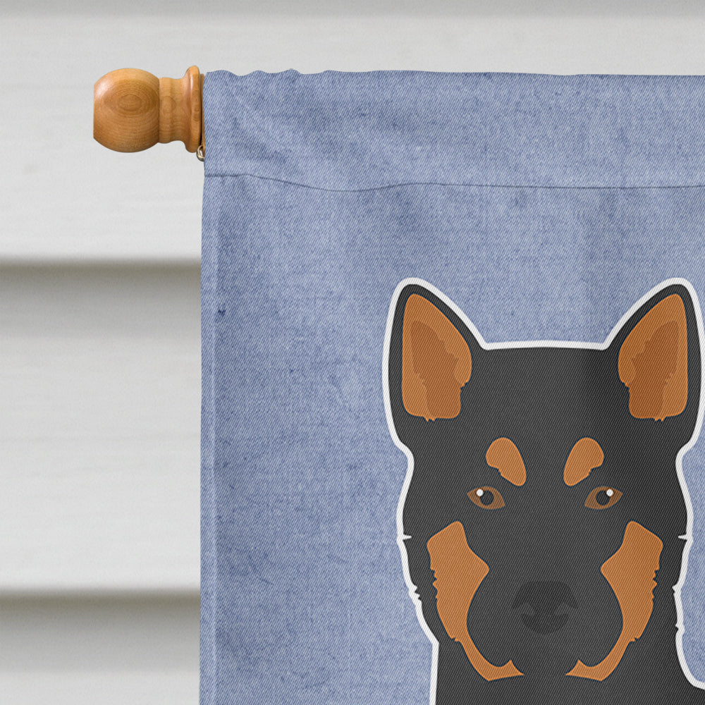Akita Shepherd Black and Tan Welcome House Flag 28x40 Porch Sleeve Pole Decorative Outside Yard Banner Artwork Wall Hanging, Polyester