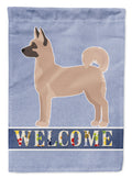 Akita Shepherd Welcome House Flag 28x40 Porch Sleeve Pole Decorative Outside Yard Banner Artwork Wall Hanging, Polyester