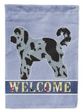 Aussiedoodle #2 Welcome House Flag 28x40 Porch Sleeve Pole Decorative Outside Yard Banner Artwork Wall Hanging, Polyester