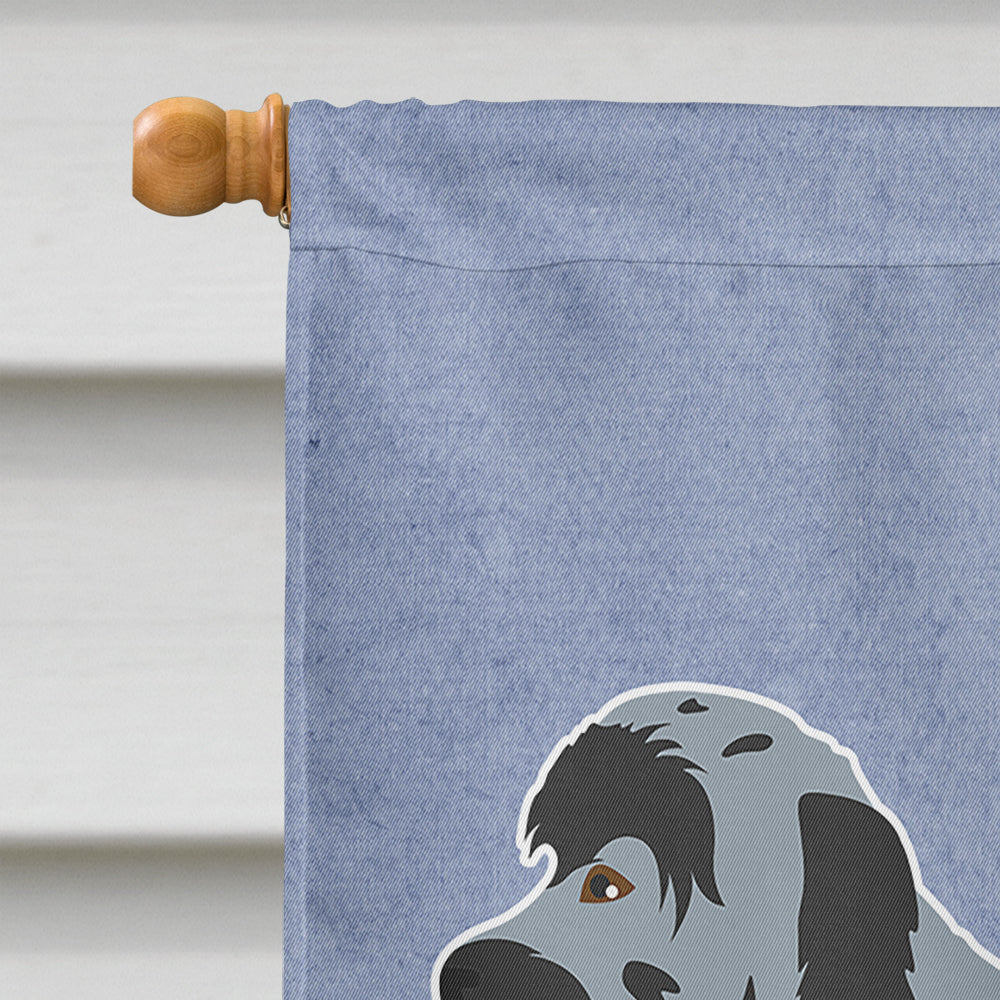 Aussiedoodle #2 Welcome House Flag 28x40 Porch Sleeve Pole Decorative Outside Yard Banner Artwork Wall Hanging, Polyester
