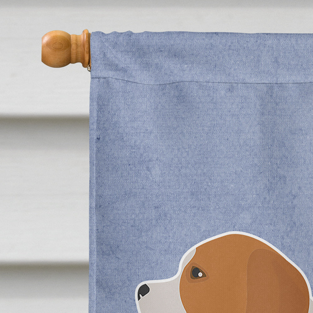 Beaglier #1 Welcome House Flag 28x40 Porch Sleeve Pole Decorative Outside Yard Banner Artwork Wall Hanging, Polyester
