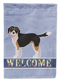 Beaglier #2 Welcome House Flag 28x40 Porch Sleeve Pole Decorative Outside Yard Banner Artwork Wall Hanging, Polyester