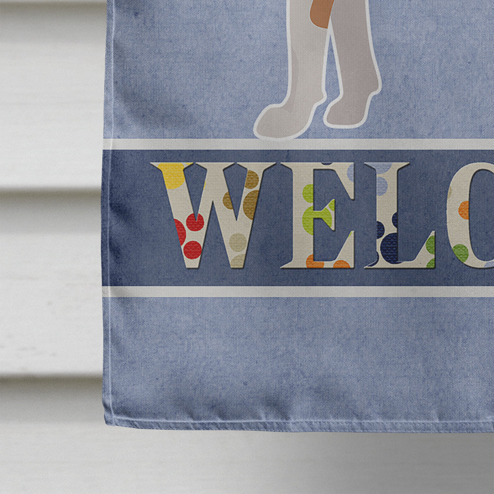 Beaglier #2 Welcome House Flag 28x40 Porch Sleeve Pole Decorative Outside Yard Banner Artwork Wall Hanging, Polyester
