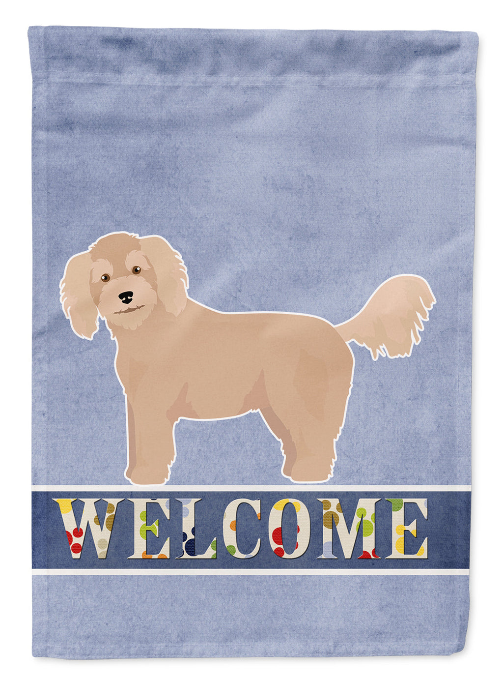 Bichpoo Welcome House Flag 28x40 Porch Sleeve Pole Decorative Outside Yard Banner Artwork Wall Hanging, Polyester