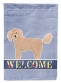 Bichpoo Welcome House Flag 28x40 Porch Sleeve Pole Decorative Outside Yard Banner Artwork Wall Hanging, Polyester