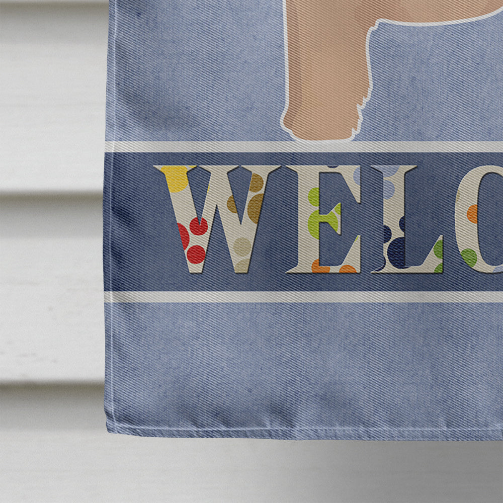 Bichpoo Welcome House Flag 28x40 Porch Sleeve Pole Decorative Outside Yard Banner Artwork Wall Hanging, Polyester