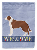 Borador Welcome House Flag 28x40 Porch Sleeve Pole Decorative Outside Yard Banner Artwork Wall Hanging, Polyester