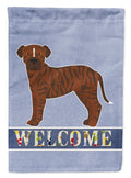 Bullboxer Welcome House Flag 28x40 Porch Sleeve Pole Decorative Outside Yard Banner Artwork Wall Hanging, Polyester