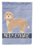 Cavachon Welcome House Flag 28x40 Porch Sleeve Pole Decorative Outside Yard Banner Artwork Wall Hanging, Polyester