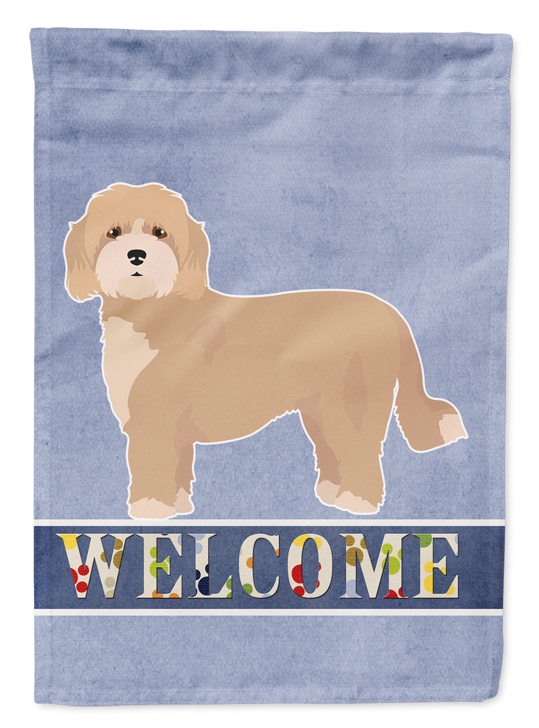 Cavachon Welcome House Flag 28x40 Porch Sleeve Pole Decorative Outside Yard Banner Artwork Wall Hanging, Polyester