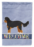 Black and Tan Cavapoo Welcome House Flag 28x40 Porch Sleeve Pole Decorative Outside Yard Banner Artwork Wall Hanging, Polyester
