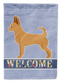 Tan Chion Welcome House Flag 28x40 Porch Sleeve Pole Decorative Outside Yard Banner Artwork Wall Hanging, Polyester