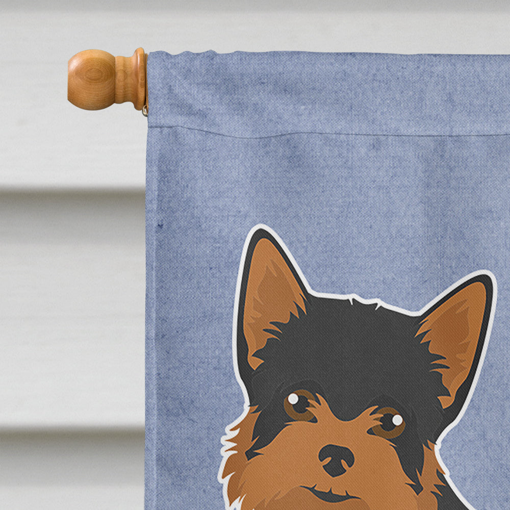 Black and Tan Chorkie Welcome House Flag 28x40 Porch Sleeve Pole Decorative Outside Yard Banner Artwork Wall Hanging, Polyester