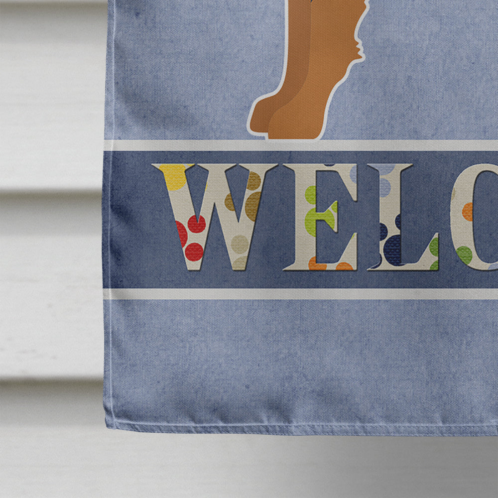 Black and Tan Chorkie Welcome House Flag 28x40 Porch Sleeve Pole Decorative Outside Yard Banner Artwork Wall Hanging, Polyester