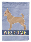 Tan Chorkie Welcome House Flag 28x40 Porch Sleeve Pole Decorative Outside Yard Banner Artwork Wall Hanging, Polyester