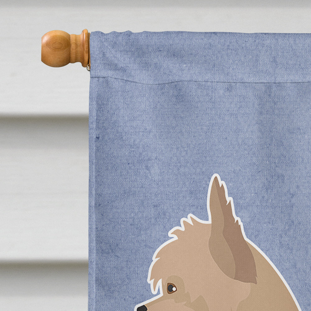 Tan Chorkie Welcome House Flag 28x40 Porch Sleeve Pole Decorative Outside Yard Banner Artwork Wall Hanging, Polyester