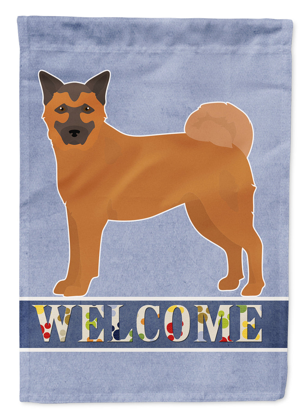 Chow Shepherd Welcome House Flag 28x40 Porch Sleeve Pole Decorative Outside Yard Banner Artwork Wall Hanging, Polyester