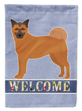 Chow Shepherd Welcome House Flag 28x40 Porch Sleeve Pole Decorative Outside Yard Banner Artwork Wall Hanging, Polyester