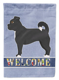Black Chug Welcome House Flag 28x40 Porch Sleeve Pole Decorative Outside Yard Banner Artwork Wall Hanging, Polyester