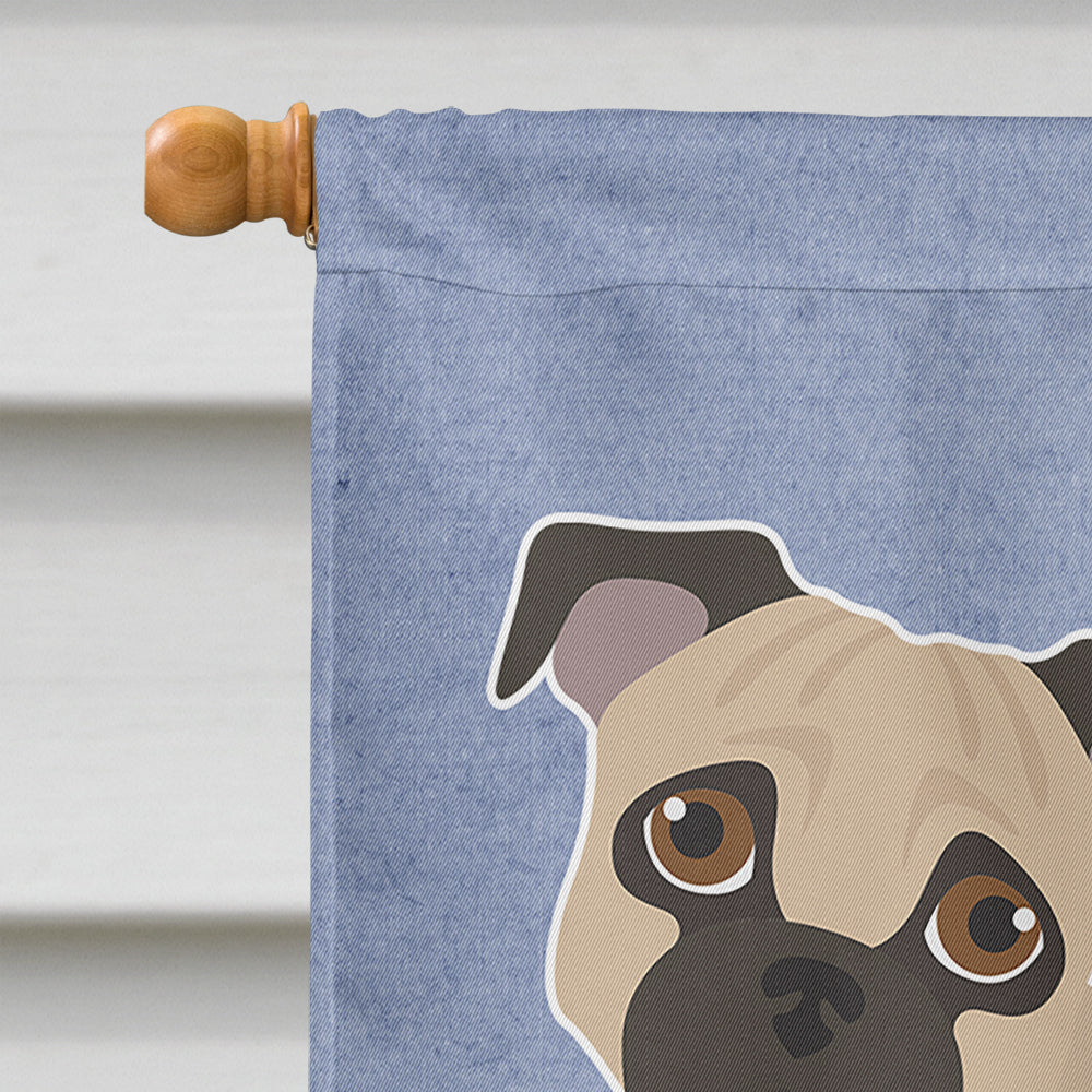 Fawn Chug Welcome House Flag 28x40 Porch Sleeve Pole Decorative Outside Yard Banner Artwork Wall Hanging, Polyester