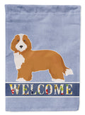 Doxiepoo #2 Welcome House Flag 28x40 Porch Sleeve Pole Decorative Outside Yard Banner Artwork Wall Hanging, Polyester