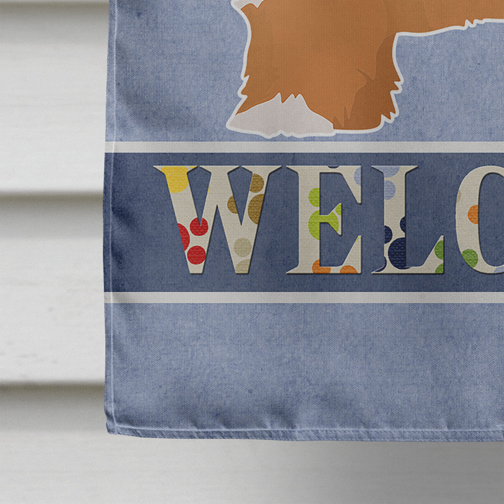 Doxiepoo #2 Welcome House Flag 28x40 Porch Sleeve Pole Decorative Outside Yard Banner Artwork Wall Hanging, Polyester