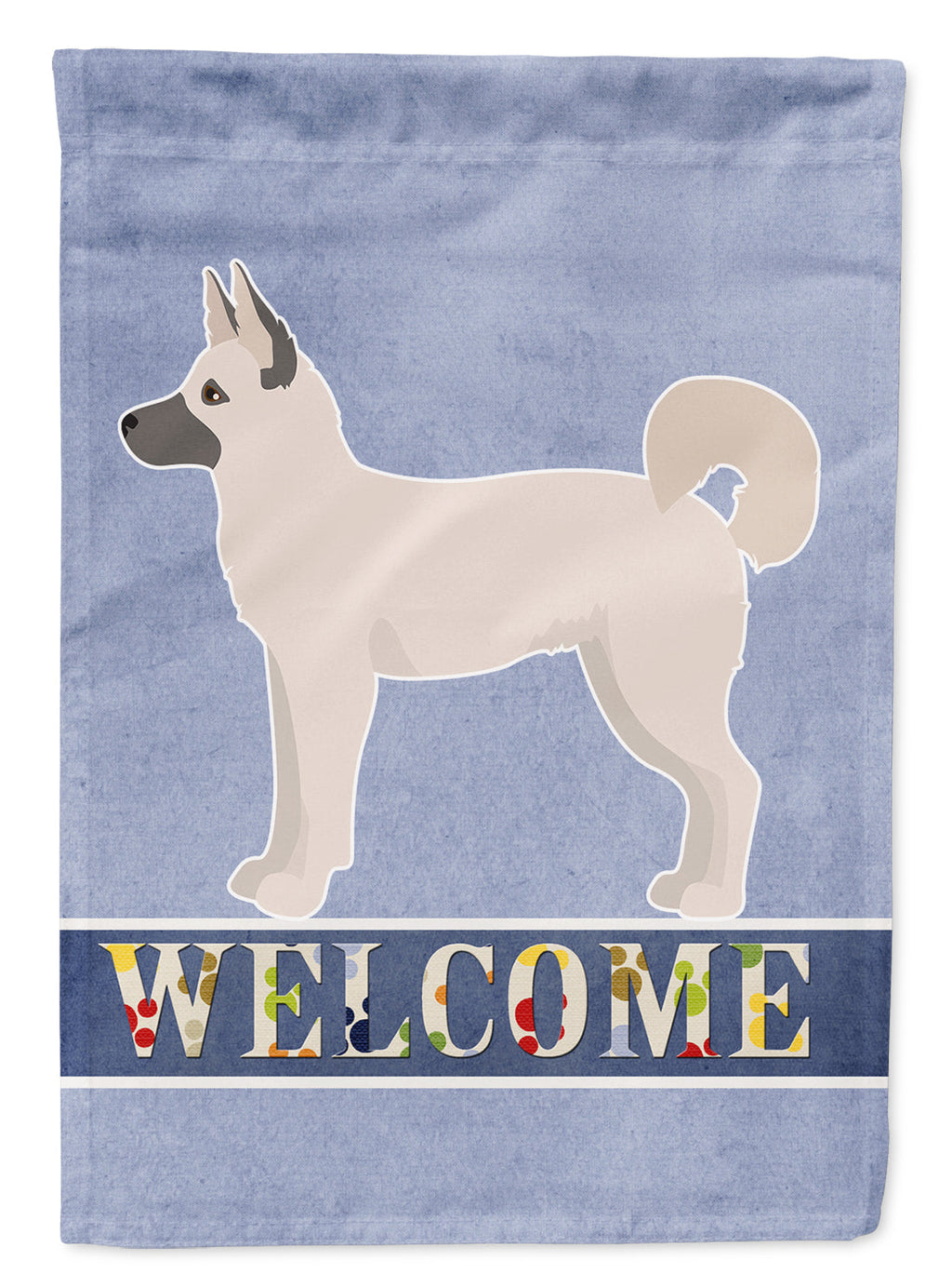 Gerberian Shepsky Welcome House Flag 28x40 Porch Sleeve Pole Decorative Outside Yard Banner Artwork Wall Hanging, Polyester
