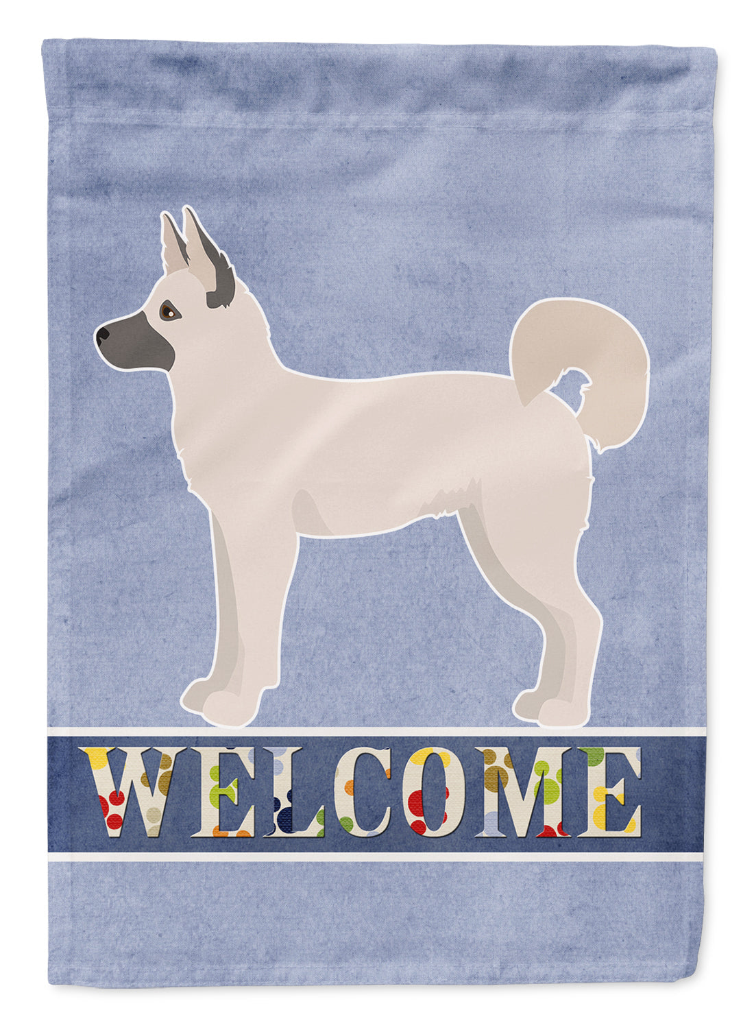 Gerberian Shepsky Welcome House Flag 28x40 Porch Sleeve Pole Decorative Outside Yard Banner Artwork Wall Hanging, Polyester