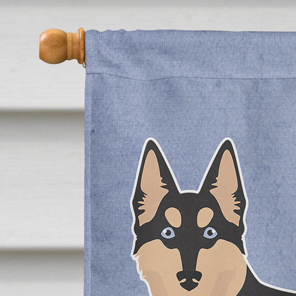 Gerberian Shepsky #2 Welcome House Flag 28x40 Porch Sleeve Pole Decorative Outside Yard Banner Artwork Wall Hanging, Polyester