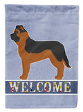 Black German Shepherd Mastiff Mix Welcome House Flag 28x40 Porch Sleeve Pole Decorative Outside Yard Banner Artwork Wall Hanging, Polyester