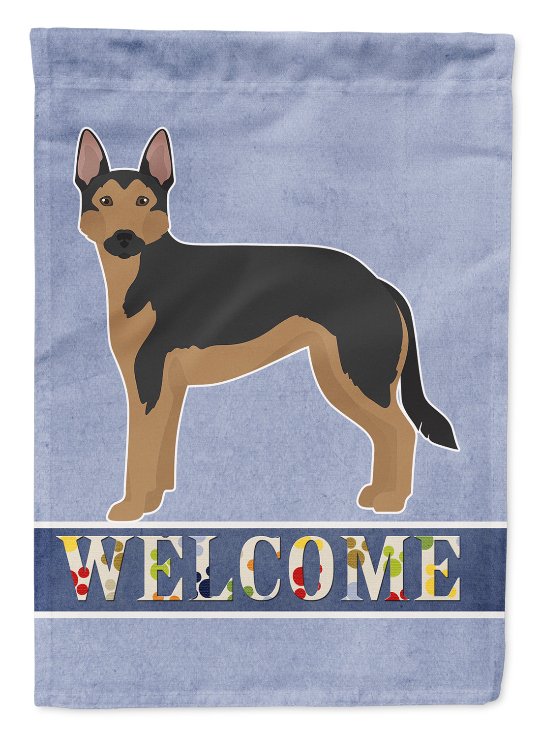 German Sheprador #2 Welcome House Flag 28x40 Porch Sleeve Pole Decorative Outside Yard Banner Artwork Wall Hanging, Polyester