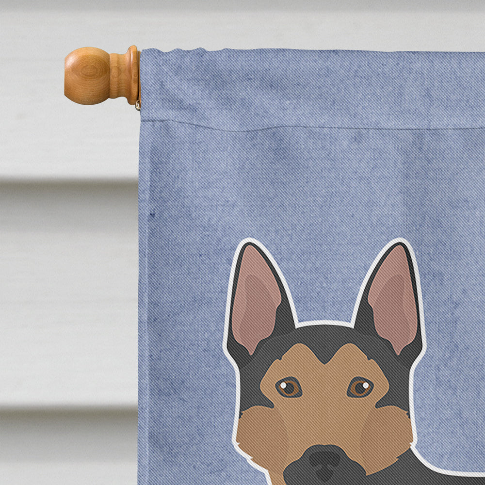 German Sheprador #2 Welcome House Flag 28x40 Porch Sleeve Pole Decorative Outside Yard Banner Artwork Wall Hanging, Polyester