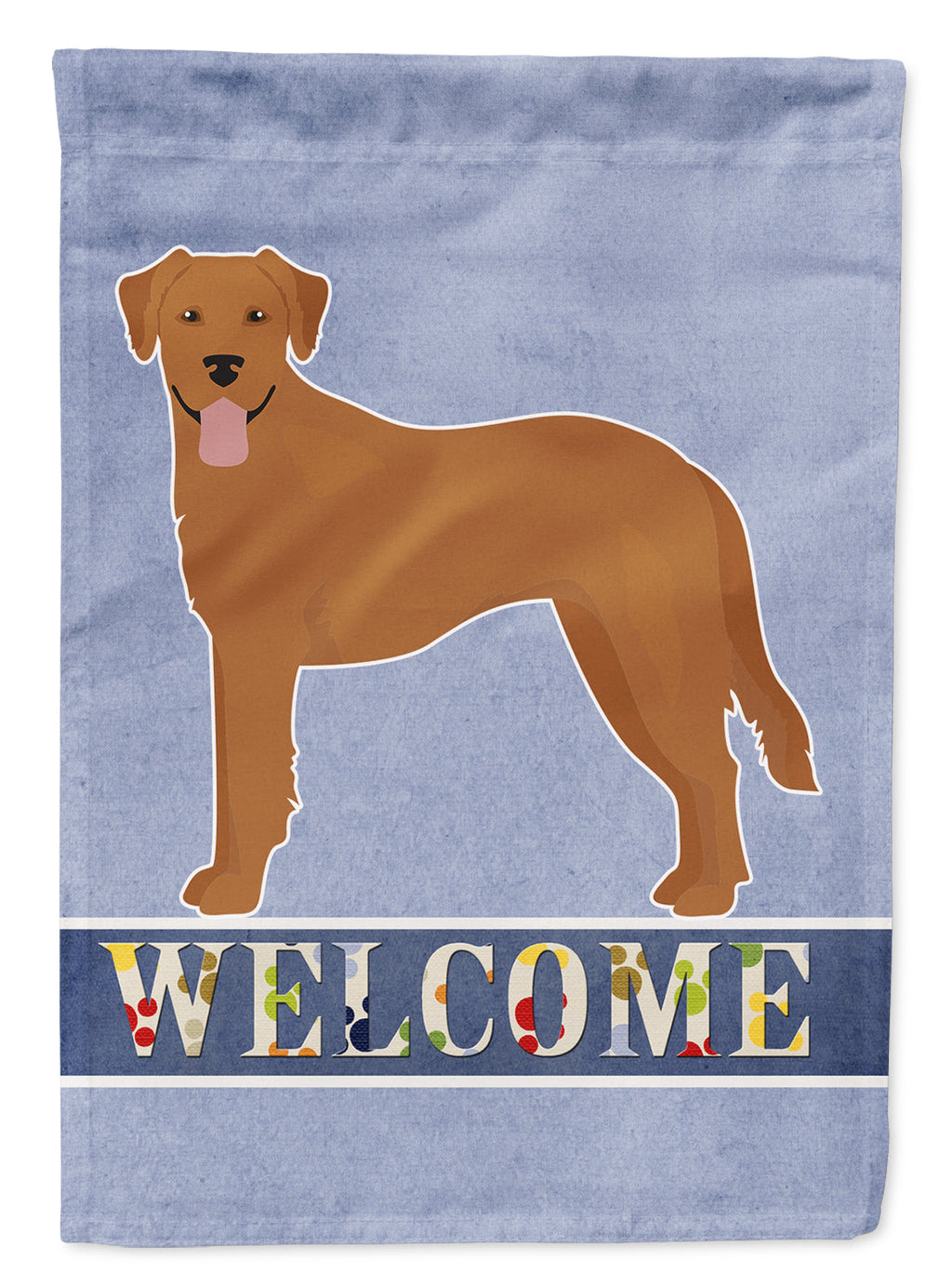 Goldador Welcome House Flag 28x40 Porch Sleeve Pole Decorative Outside Yard Banner Artwork Wall Hanging, Polyester