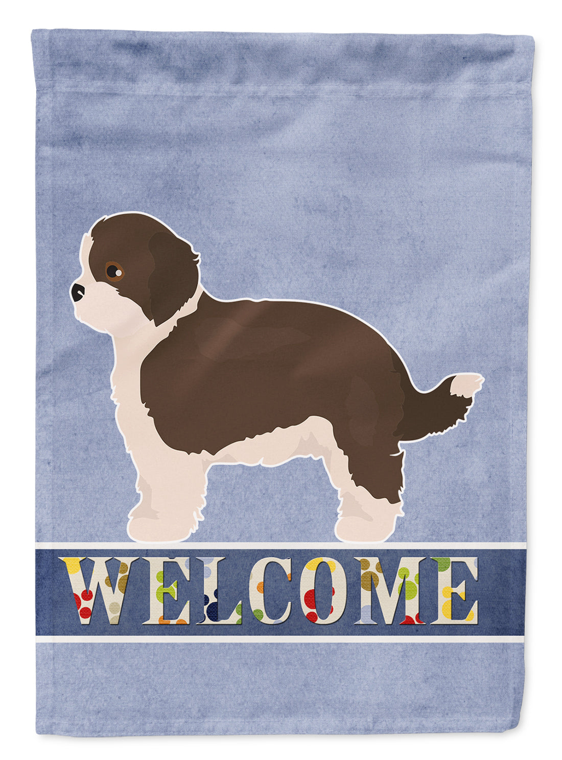 Havapoo #1 Welcome House Flag 28x40 Porch Sleeve Pole Decorative Outside Yard Banner Artwork Wall Hanging, Polyester