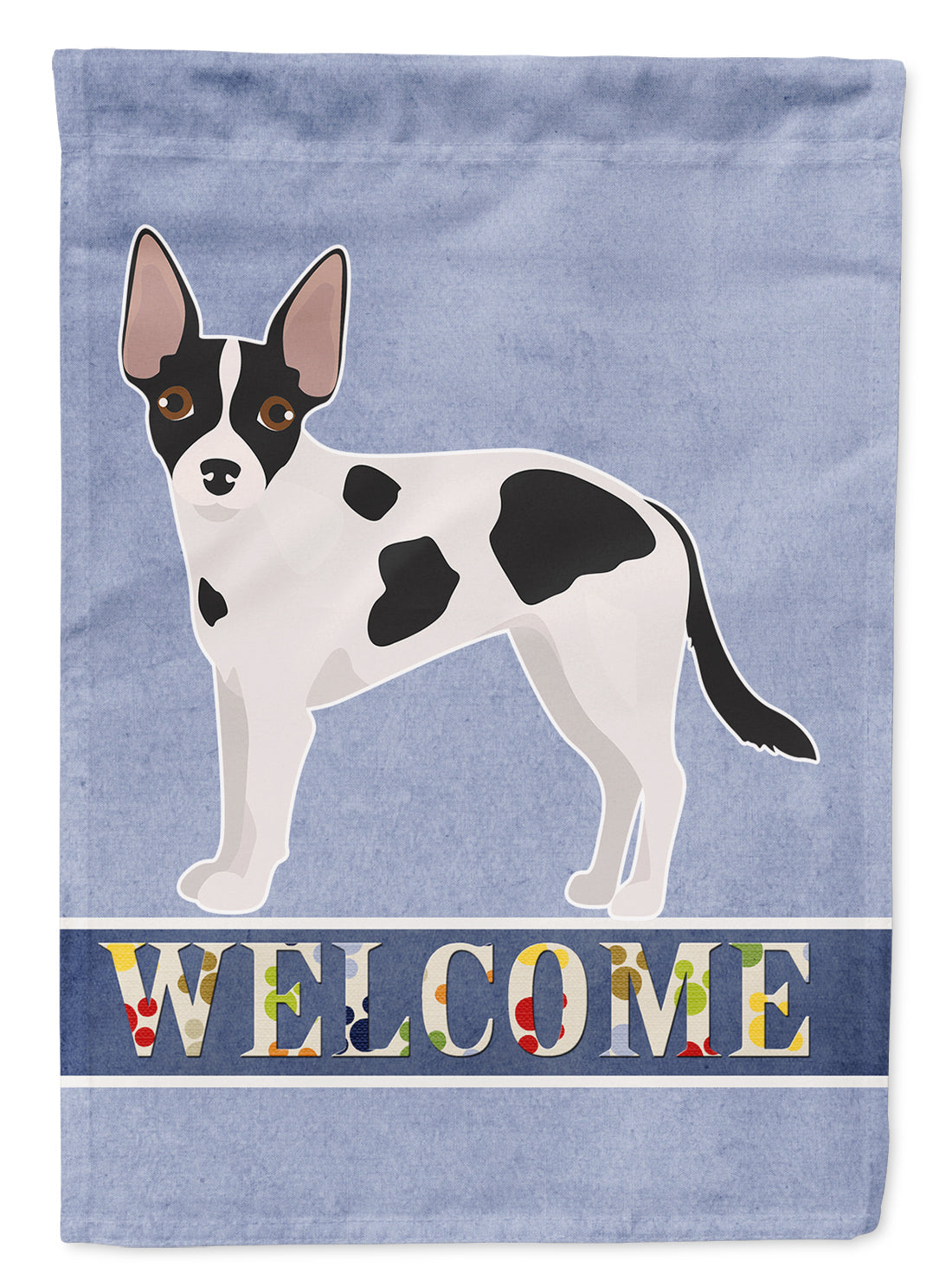 Jackhuahua Welcome House Flag 28x40 Porch Sleeve Pole Decorative Outside Yard Banner Artwork Wall Hanging, Polyester