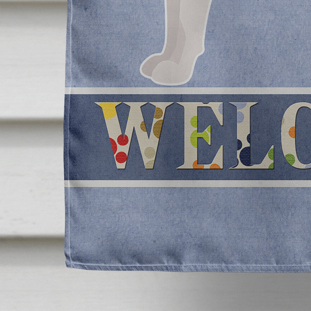 Jackhuahua Welcome House Flag 28x40 Porch Sleeve Pole Decorative Outside Yard Banner Artwork Wall Hanging, Polyester