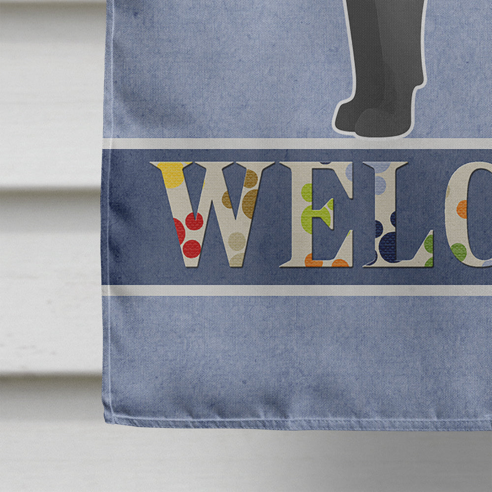 Balck Jug Welcome House Flag 28x40 Porch Sleeve Pole Decorative Outside Yard Banner Artwork Wall Hanging, Polyester