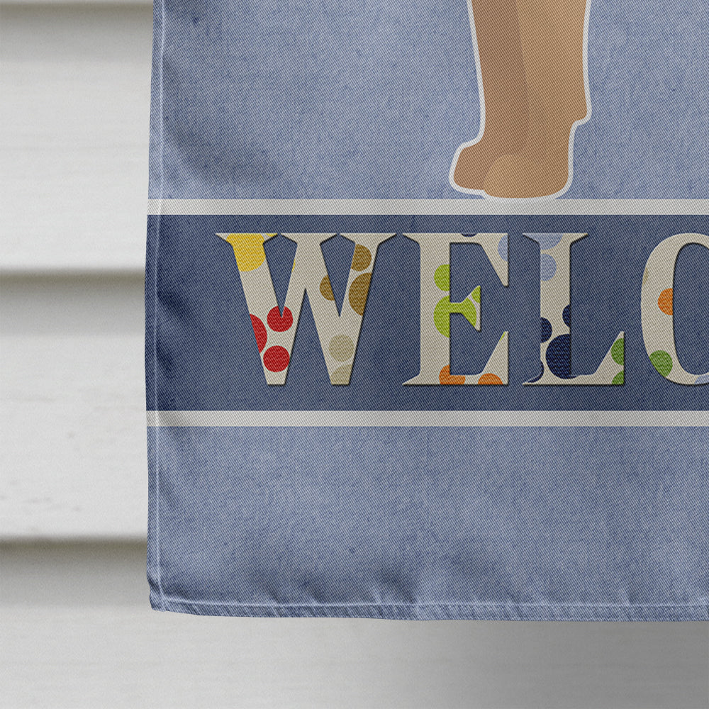 Tan Jug Welcome House Flag 28x40 Porch Sleeve Pole Decorative Outside Yard Banner Artwork Wall Hanging, Polyester
