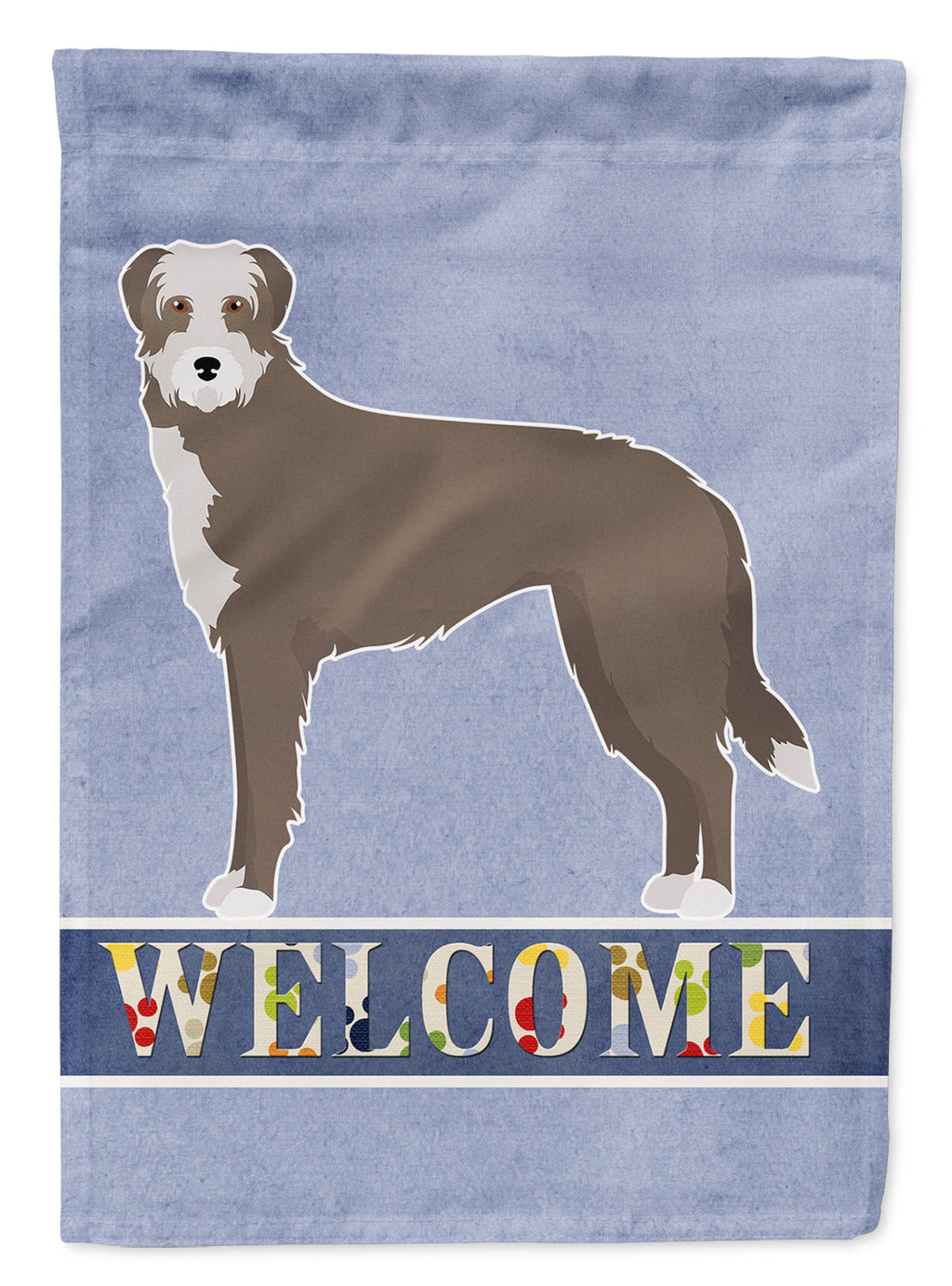 Lurcher #1 Welcome House Flag 28x40 Porch Sleeve Pole Decorative Outside Yard Banner Artwork Wall Hanging, Polyester