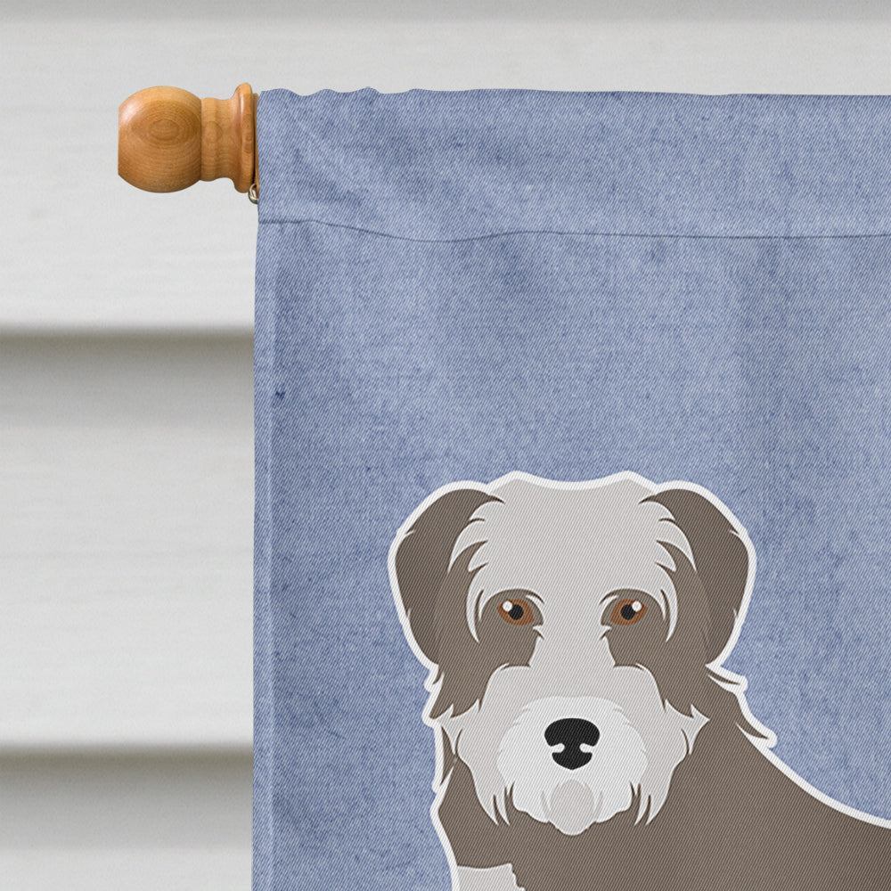 Lurcher #1 Welcome House Flag 28x40 Porch Sleeve Pole Decorative Outside Yard Banner Artwork Wall Hanging, Polyester
