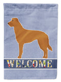 Lurcher #2 Welcome House Flag 28x40 Porch Sleeve Pole Decorative Outside Yard Banner Artwork Wall Hanging, Polyester