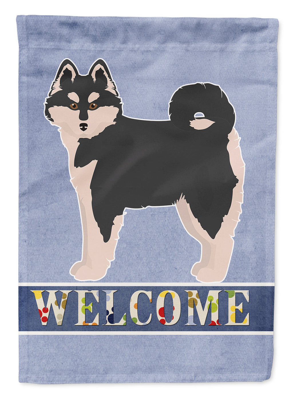 Pomsky #1 Welcome House Flag 28x40 Porch Sleeve Pole Decorative Outside Yard Banner Artwork Wall Hanging, Polyester