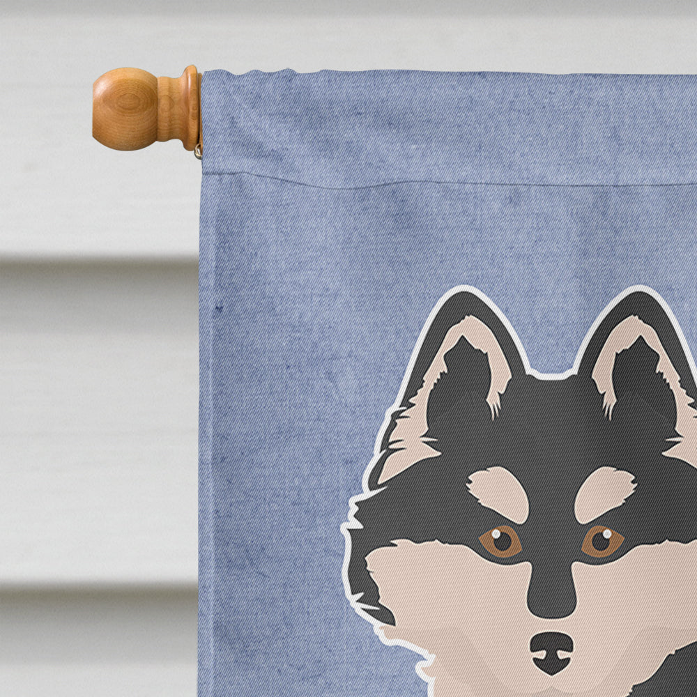 Pomsky #1 Welcome House Flag 28x40 Porch Sleeve Pole Decorative Outside Yard Banner Artwork Wall Hanging, Polyester
